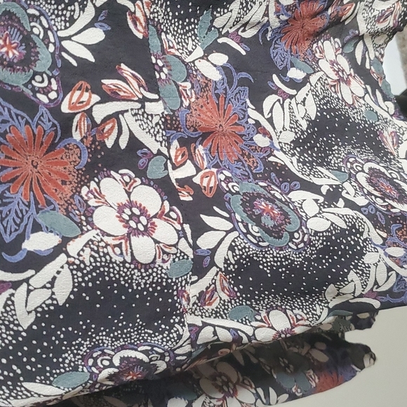 Free People Stealing Fire Floral Boho Henley Dress Size Medium - Picture 6 of 12